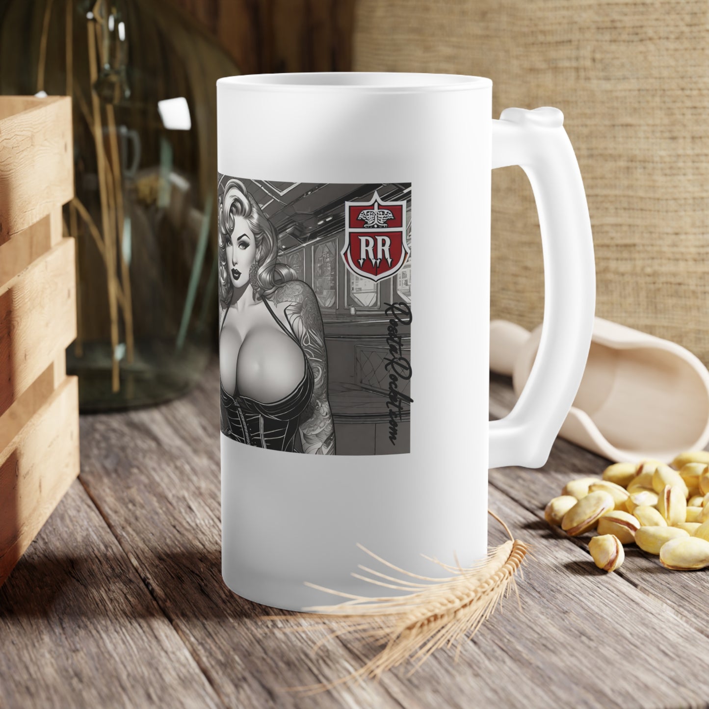 Beverly Frosted Glass Beer Mug