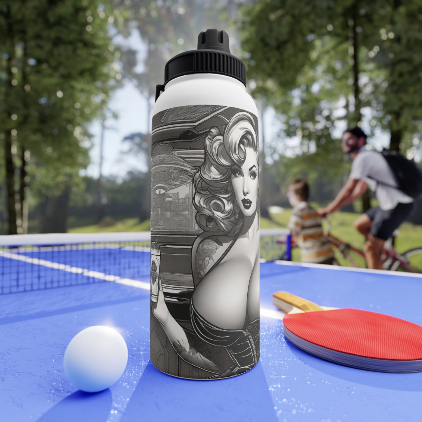 Beverly Stainless Steel Water Bottle, Sports Lid