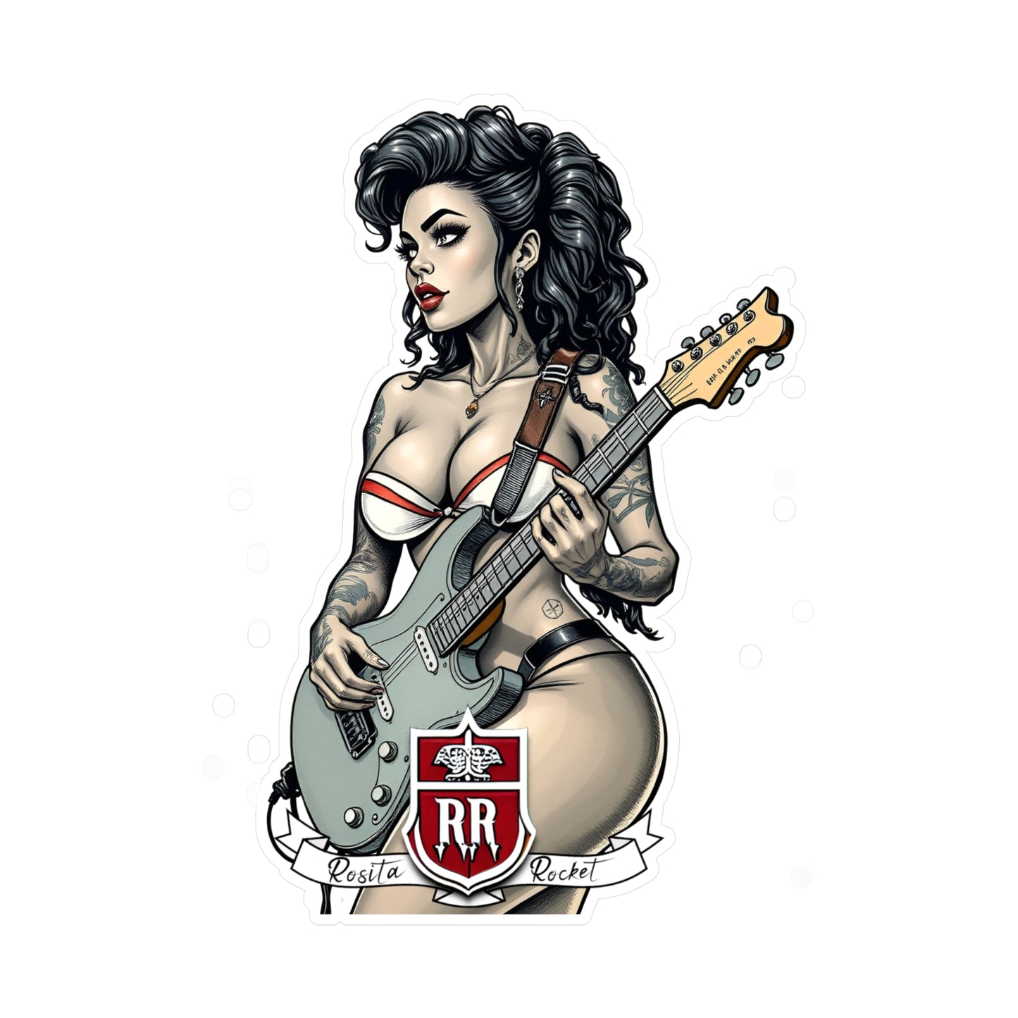 Guitar Gal' Vinyl Decal No. 5