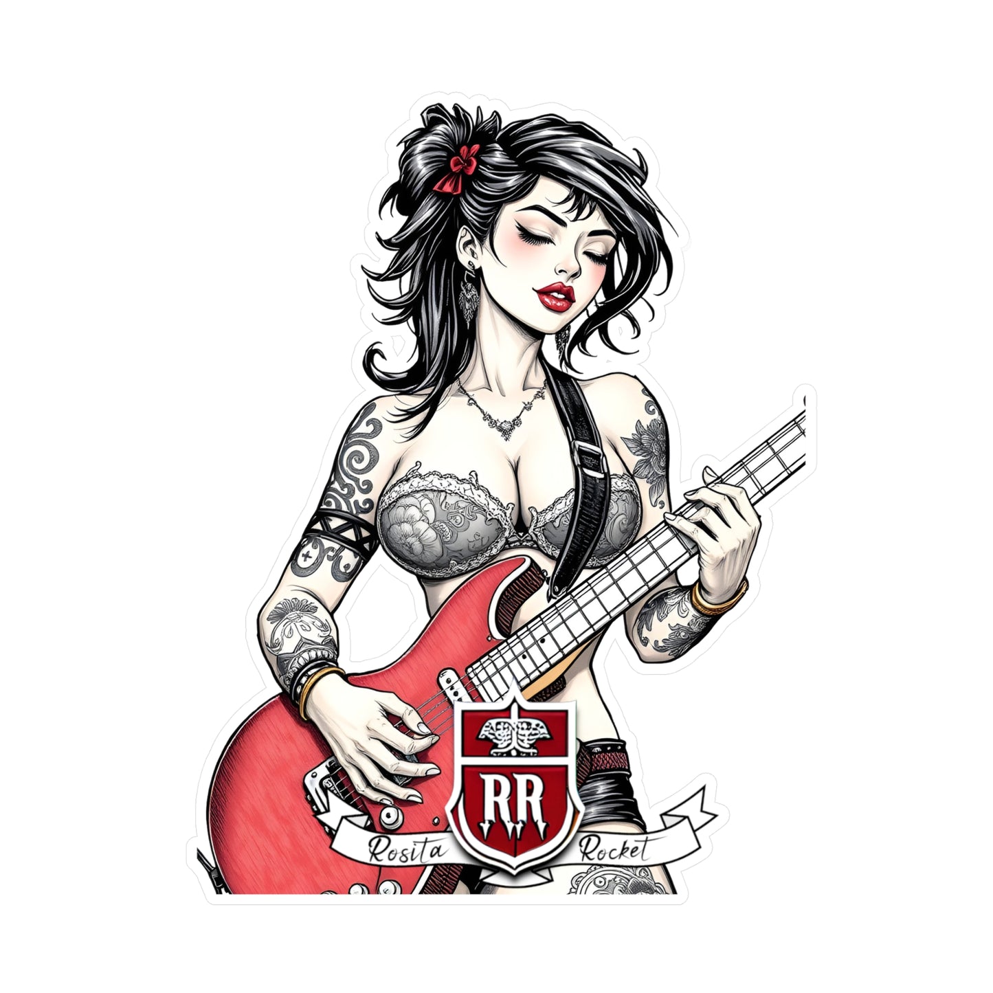 Guitar Gal' Vinyl Decal No. 9