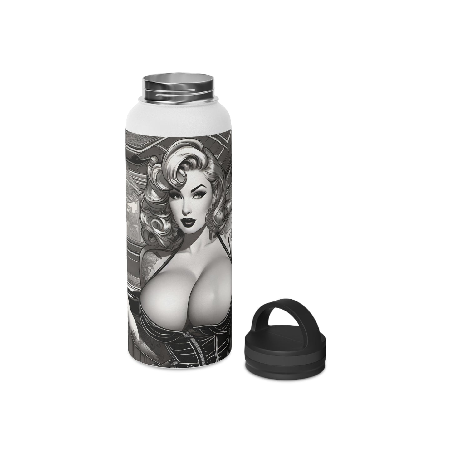 Beverly Stainless Steel Water Bottle, Handle Lid