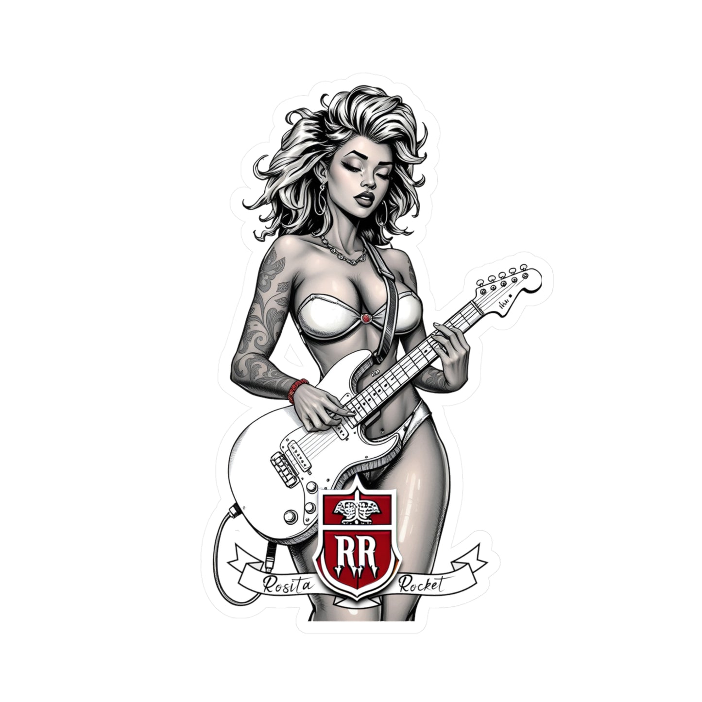 Guitar Gal' Vinyl Decal No. 4