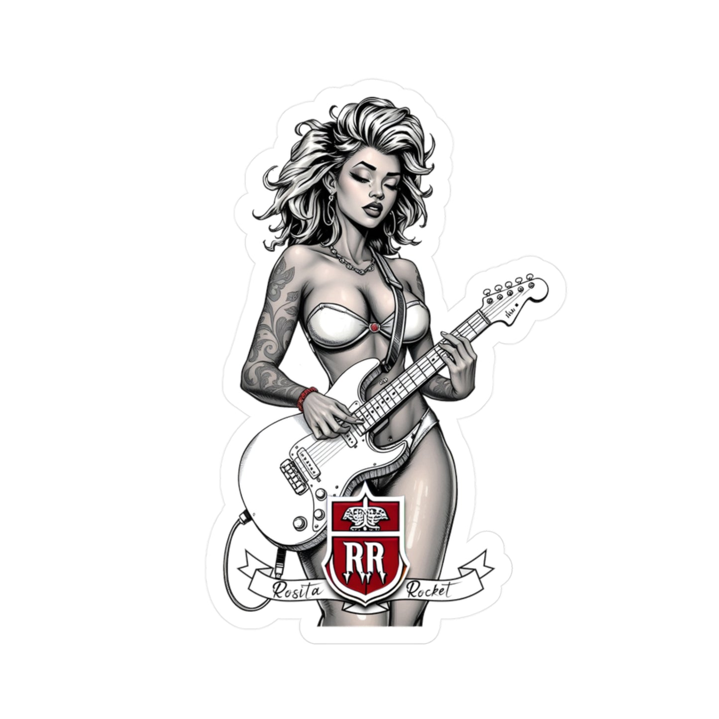 Guitar Gal' Vinyl Decal No. 4