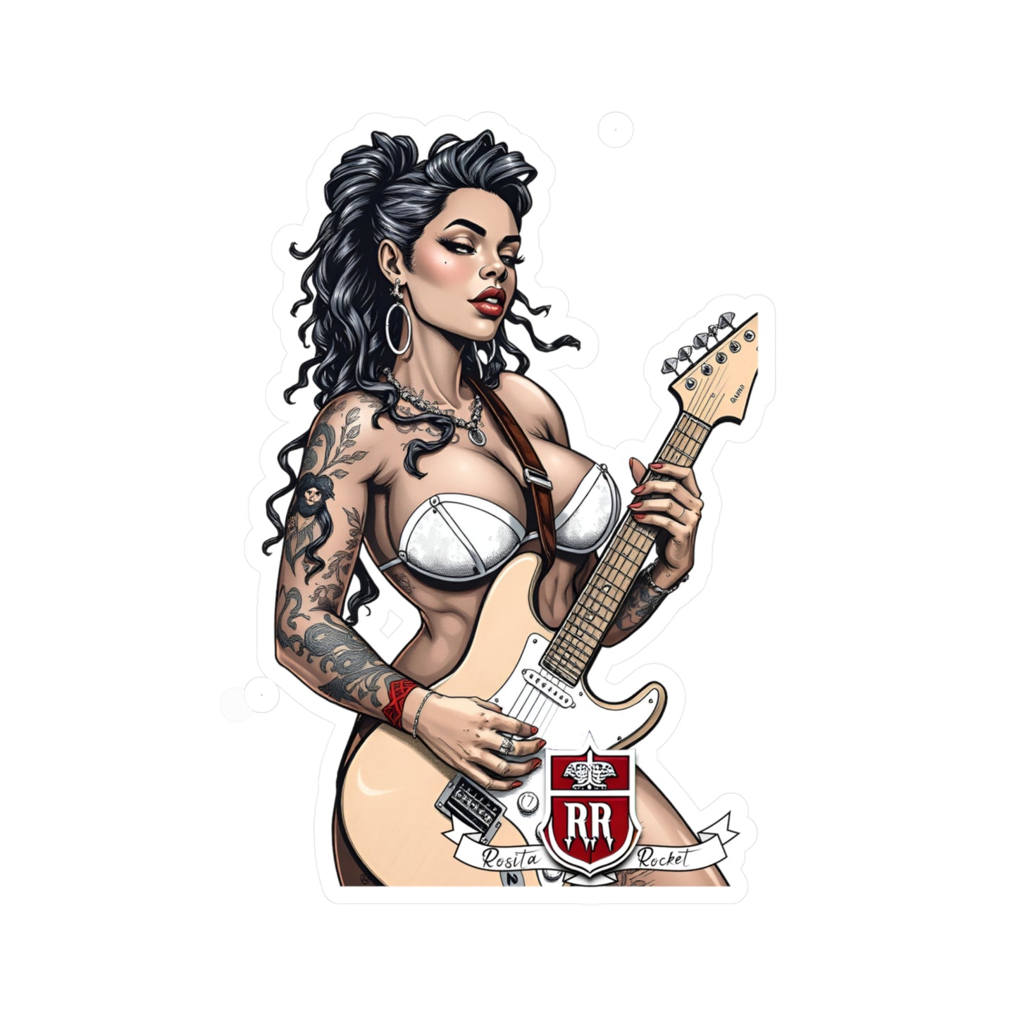 Guitar Gal' Vinyl Decal No. 6