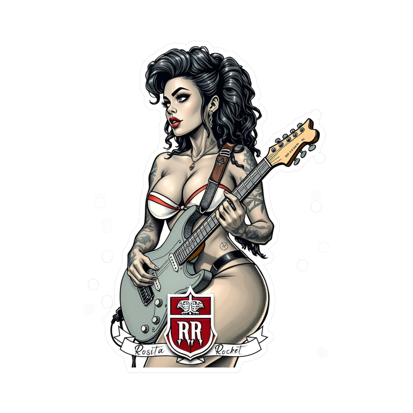 Guitar Gal' Vinyl Decal No. 5