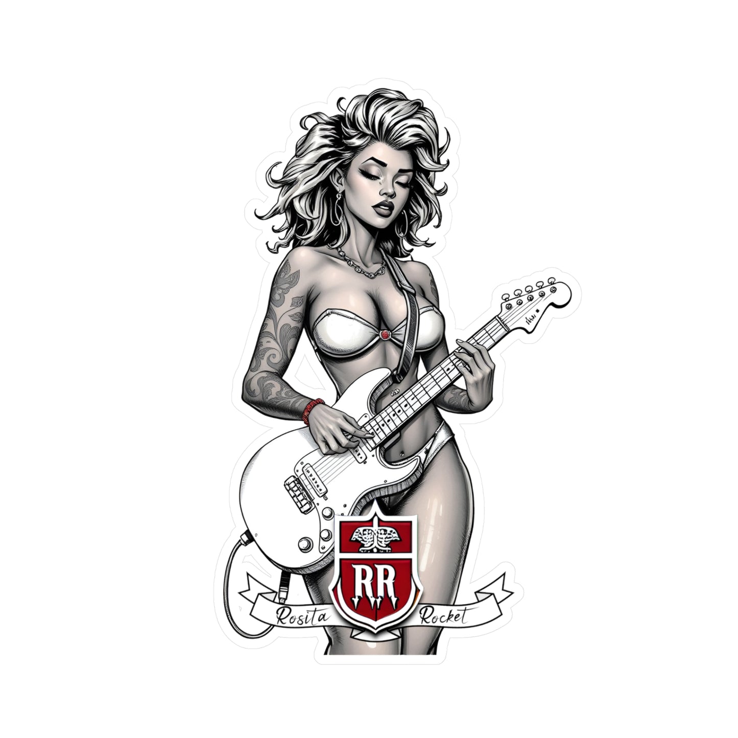 Guitar Gal' Vinyl Decal No. 4