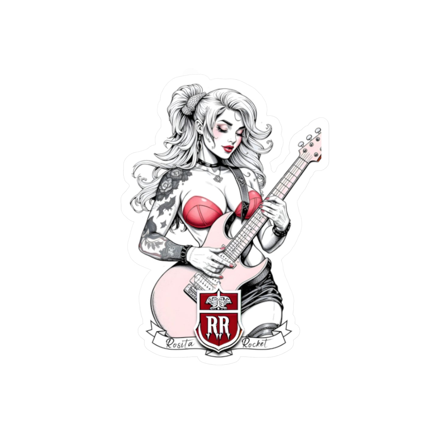 Guitar Gal' Vinyl Decal No. 1