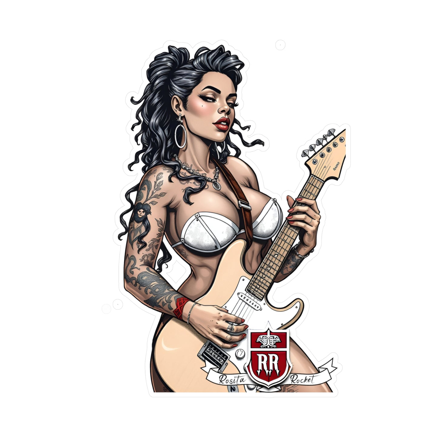 Guitar Gal' Vinyl Decal No. 6