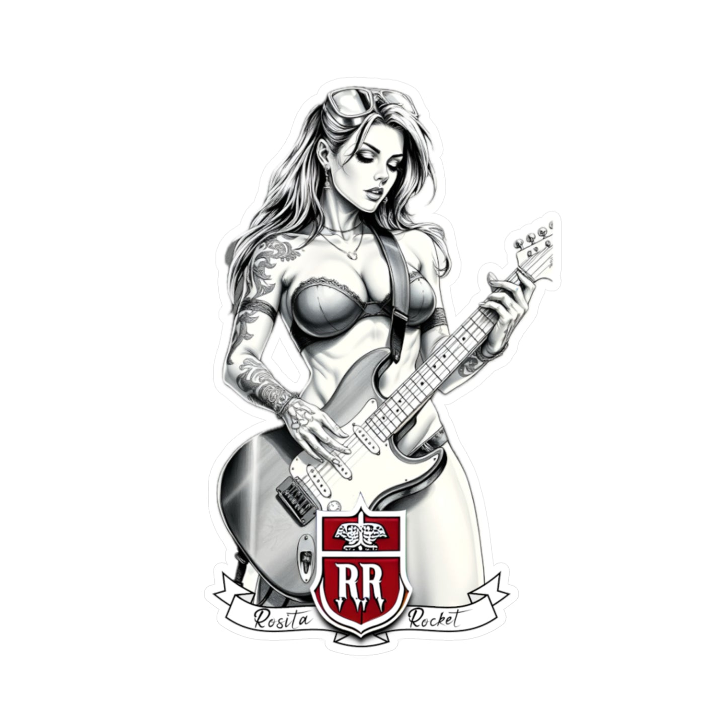 Guitar Gal' Vinyl Decal No. 2