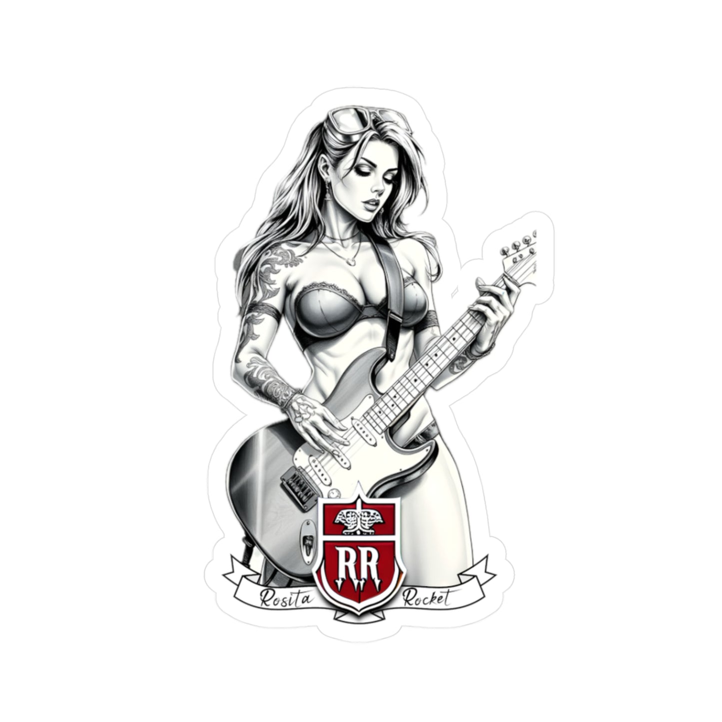 Guitar Gal' Vinyl Decal No. 2