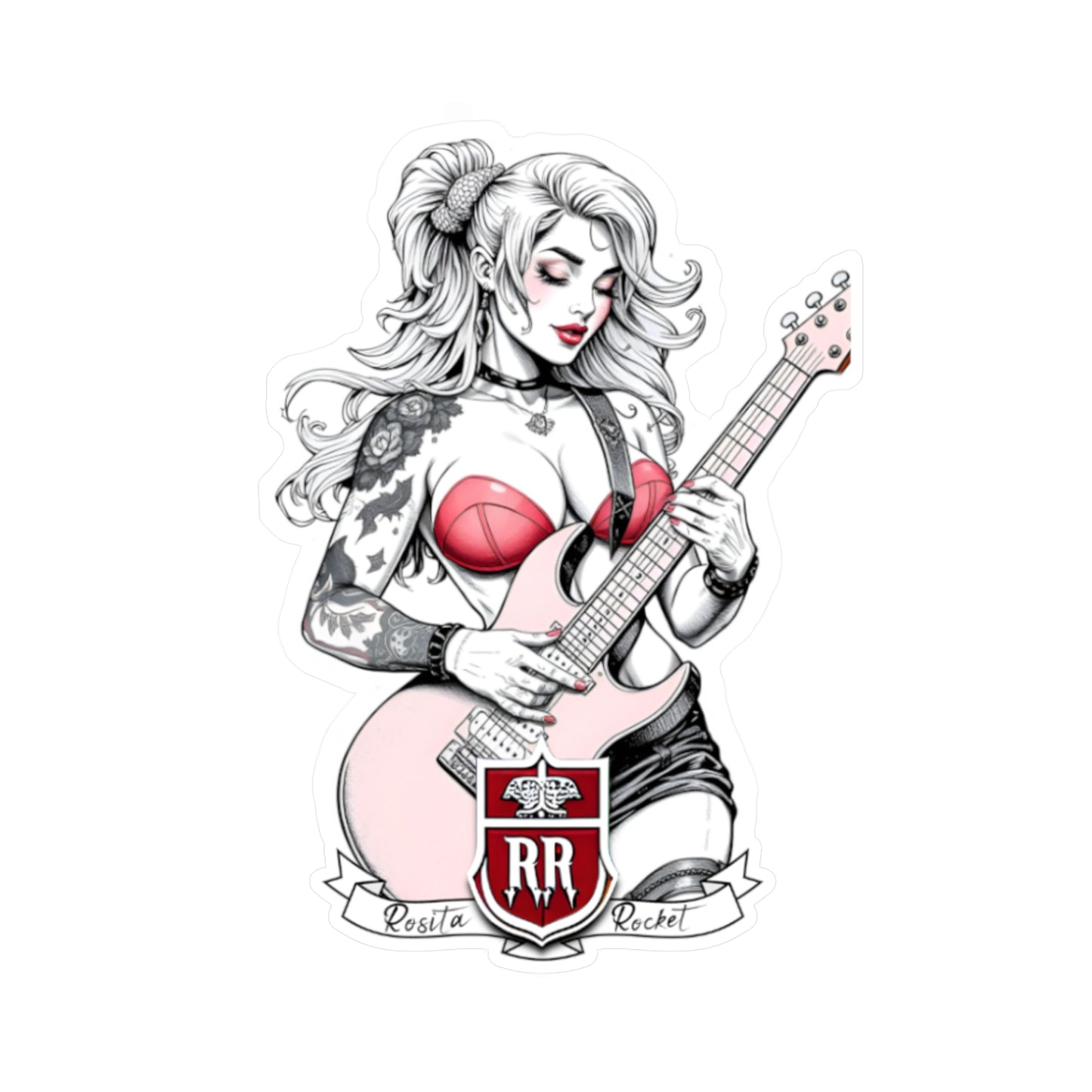Guitar Gal' Vinyl Decal No. 1