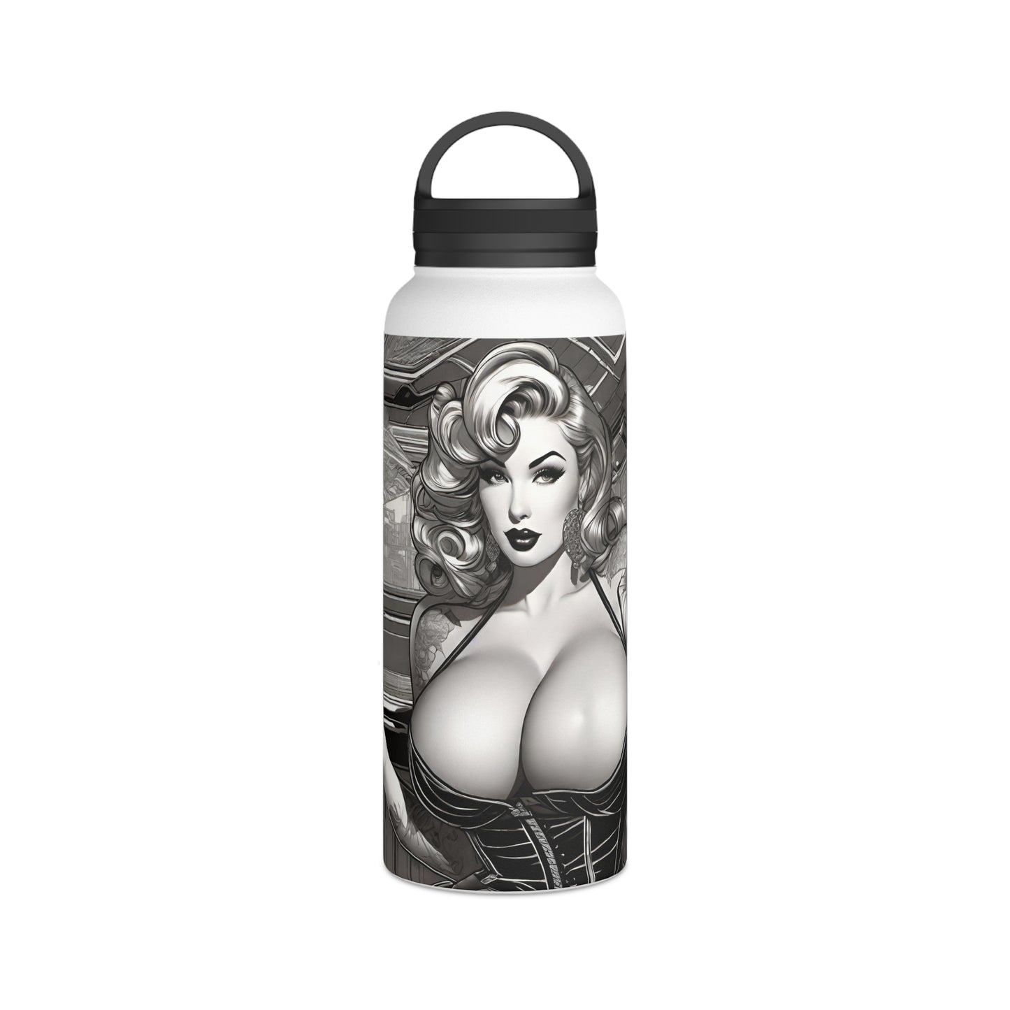 Beverly Stainless Steel Water Bottle, Handle Lid