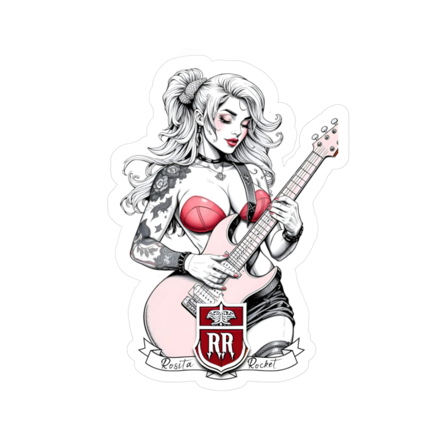 Guitar Gal' Vinyl Decal 1