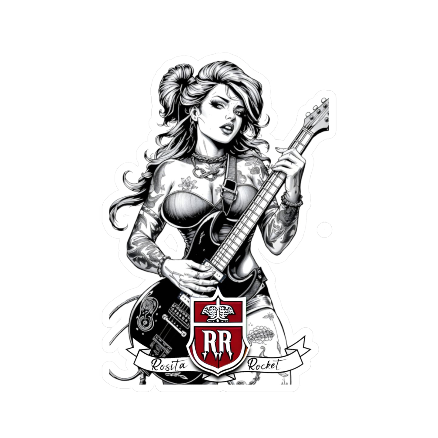 Guitar Gal' Vinyl Decal No. 3