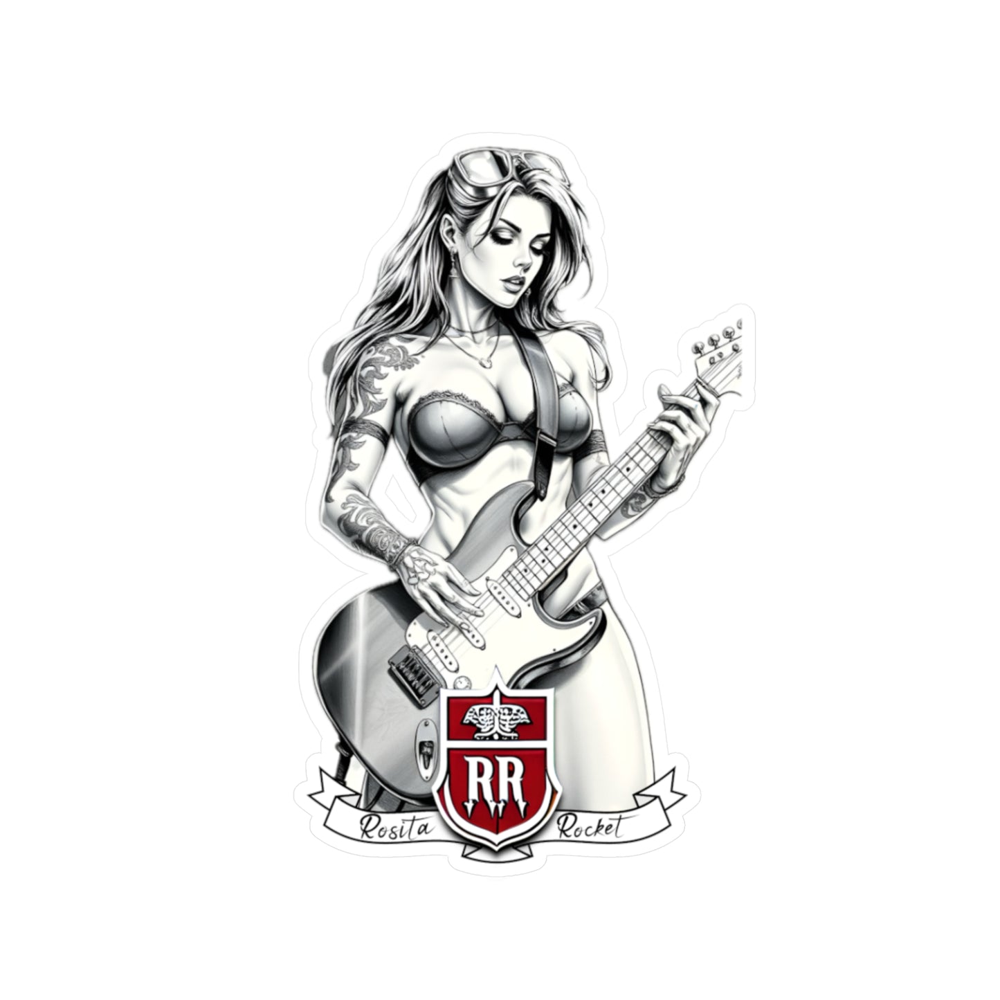 Guitar Gal' Vinyl Decal No. 2