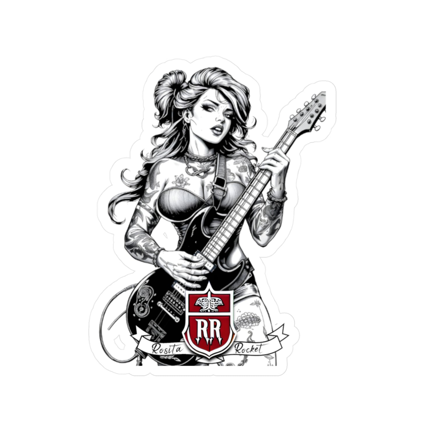 Guitar Gal' Vinyl Decal No. 3