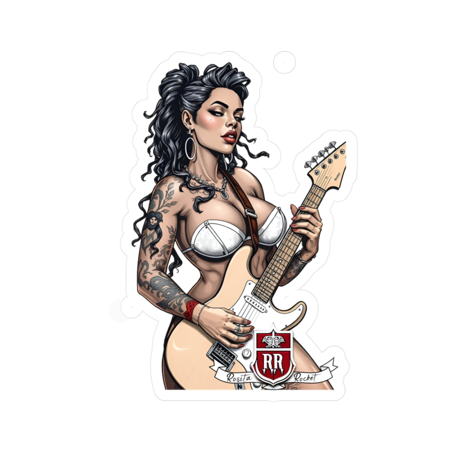 Guitar Gal' Vinyl Decal No. 6