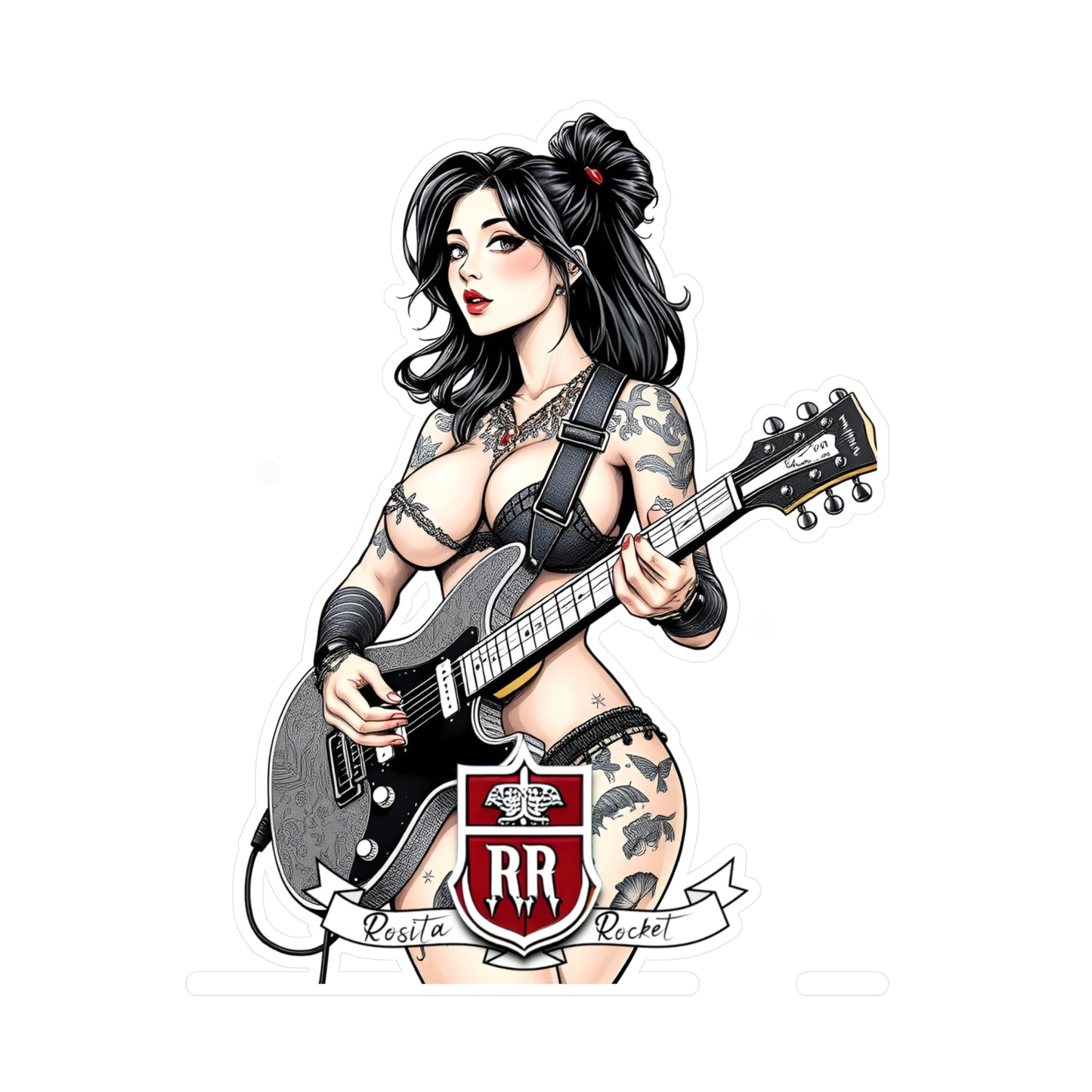 Guitar Gal' Vinyl Decal No. 8