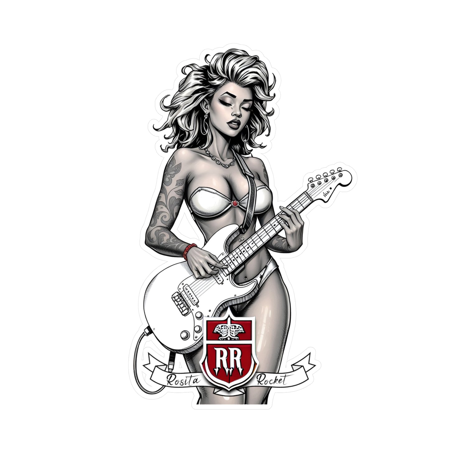Guitar Gal' Vinyl Decal No. 4