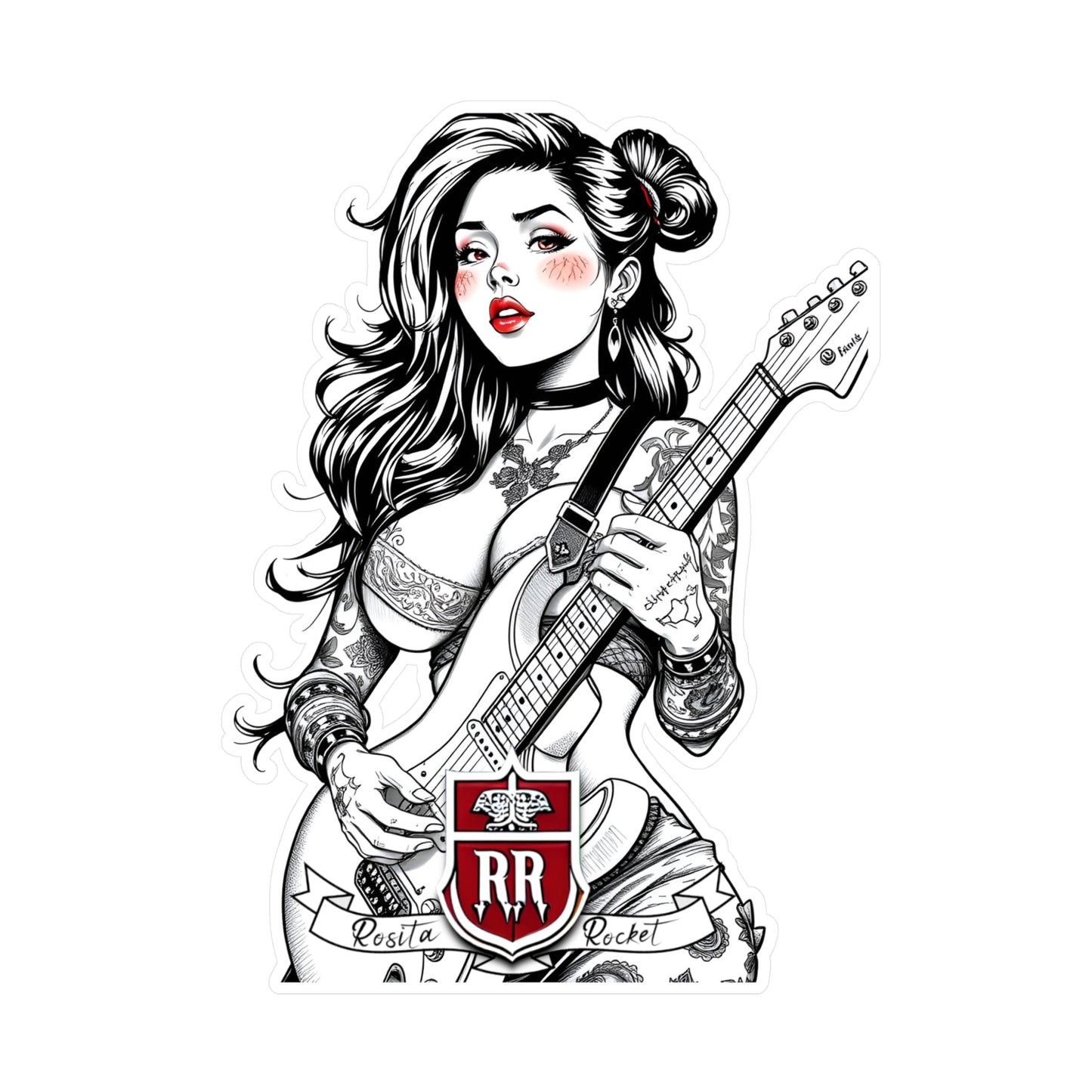 Guitar Gal' Vinyl Decal No. 7