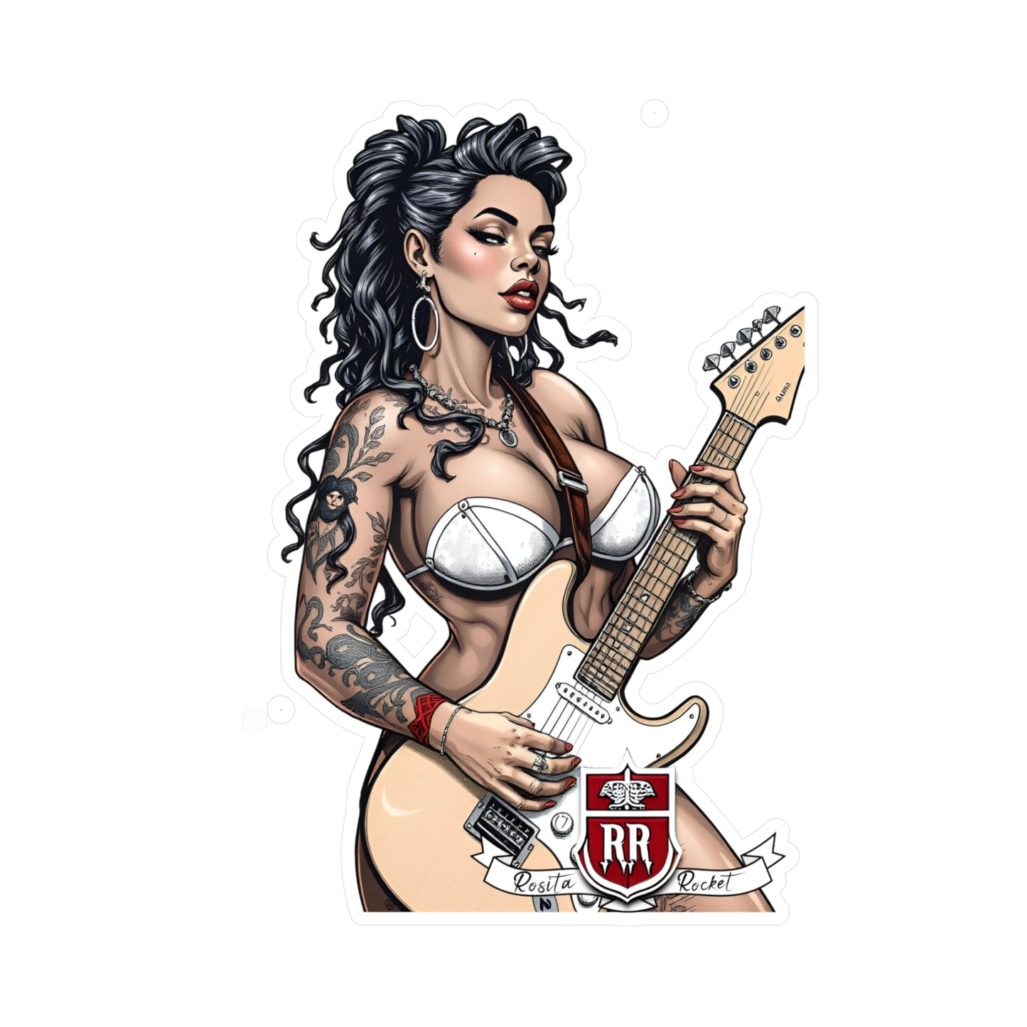 Guitar Gal' Vinyl Decal No. 6