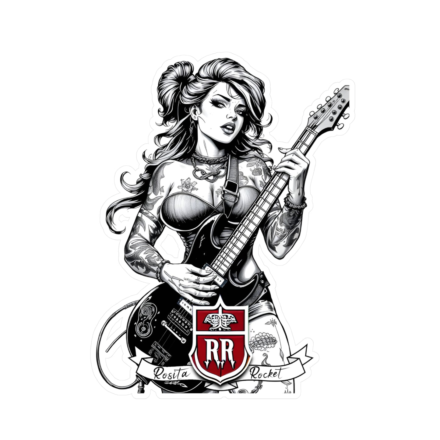 Guitar Gal' Vinyl Decal No. 3